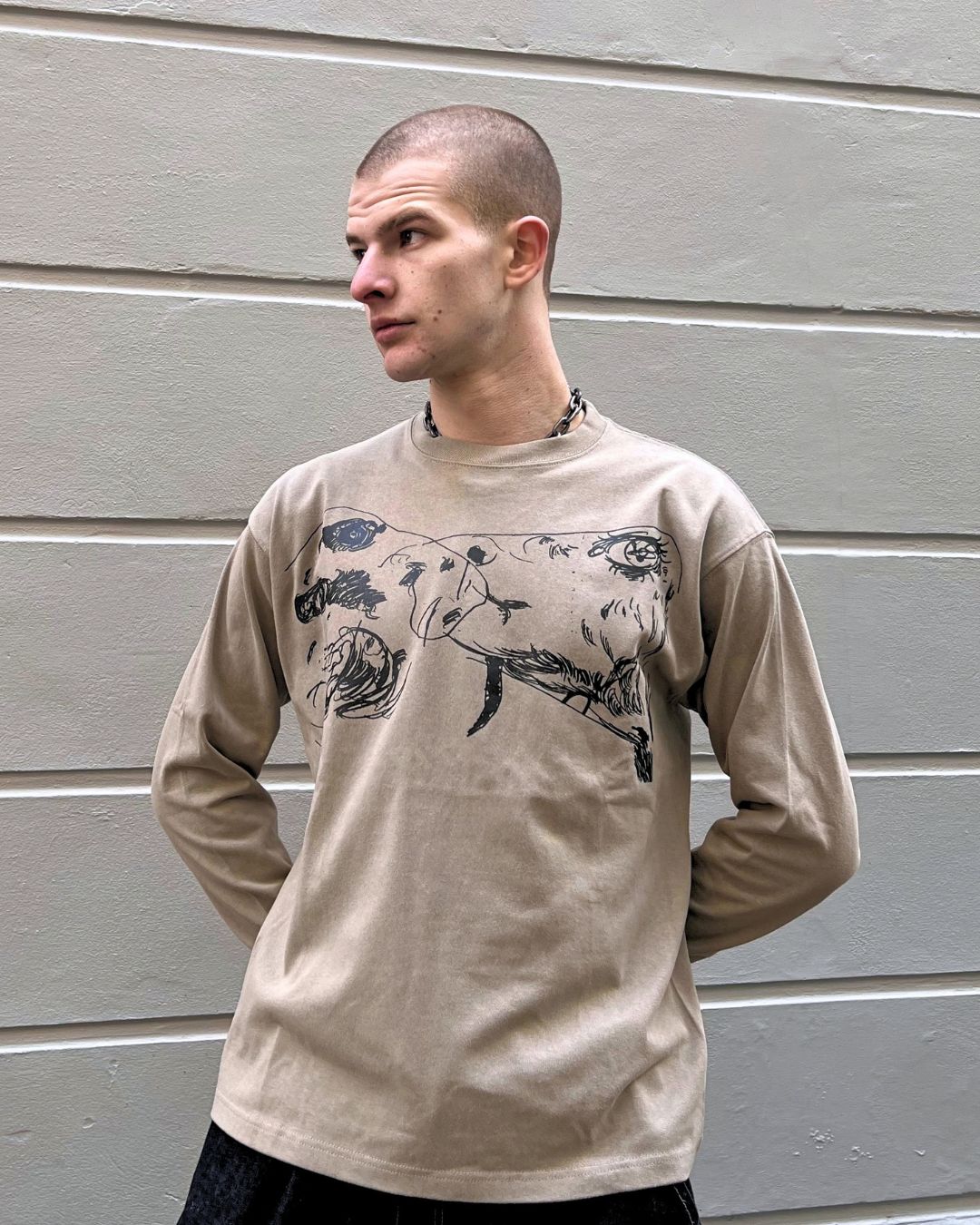 freeenergy 'Humanity' Tee — Beige
